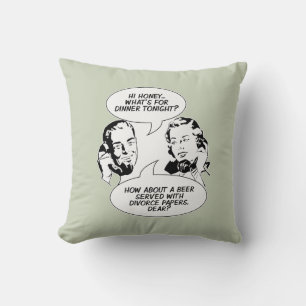 Retro-feministischer Humor-Wurfkissen Kissen