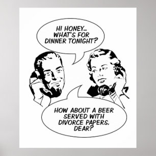 Retro feministisches Spaßplakat Poster