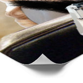 Retro Femme Fatale Diva - Rauchen und Waffen Poster (Ecke)