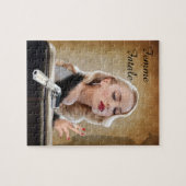 Retro Femme Fatale Diva - Rauchen und Waffen Puzzle (Horizontal)