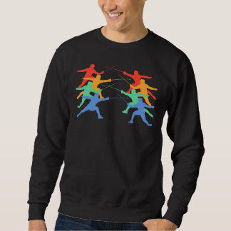 Retro Fencer Vintag Fencing Rapier Säbel Duel Epe Sweatshirt