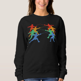 Retro Fencer Vintag Fencing Rapier Säbel Duel Epe Sweatshirt