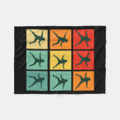 Retro Fencing For Christmas Srty Fencer Athlete Fleecedecke (Vorderseite (Horizontal))