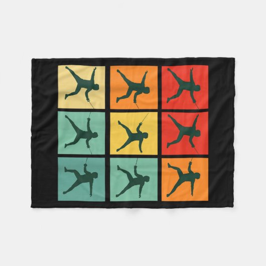 Retro Fencing For Christmas Srty Fencer Athlete Fleecedecke (Vorderseite (Horizontal))