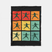 Retro Fencing For Christmas Srty Fencer Athlete Fleecedecke (Vorderseite)