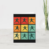 Retro Fencing For Christmas Srty Fencer Athlete  Karte (Vorderseite)