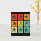 Retro Fencing For Christmas Srty Fencer Athlete  Karte (Gelbe Blume)