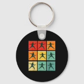 Retro Fencing For Christmas Srty Fencer Athlete Schlüsselanhänger (Vorderseite)