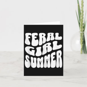 Retro Feral Girl Sommer Mama Teezeremonie auf dem Karte