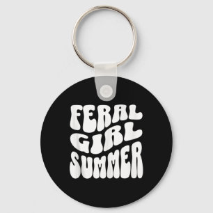 Retro Feral Girl Sommer Mama Teezeremonie auf dem Schlüsselanhänger