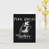 Retro Feral Uncle Society Funny Opossum Liebhaber  Karte (Gelbe Blume)