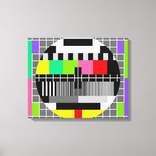 "Retro Fernseh" eingewickelte Leinwand