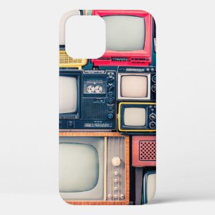 Retro-Fernsehempfänger-Set aus den 60er, 70er und Case-Mate iPhone Hülle