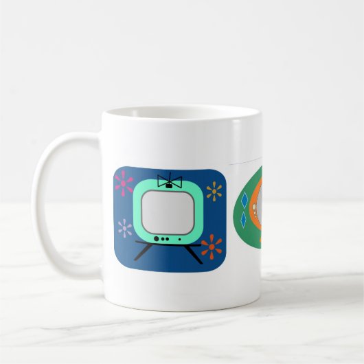 Retro Fernsehen Kaffeetasse (Links)