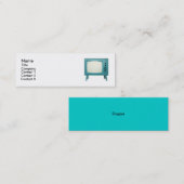 Retro Fernsehen Mini Visitenkarte (Vorne/Hinten)