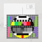 'Retro-Fernsehen'-Postkarte Postkarte (Vorne/Hinten)