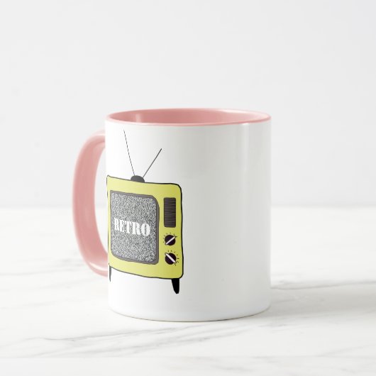 Retro Fernsehen Tasse (Vorderseite Links)
