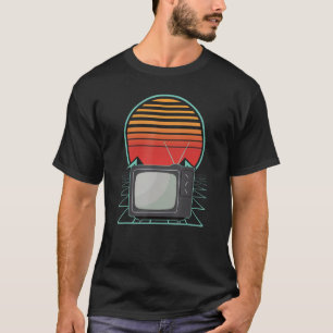 Retro-Fernsehen Vintage Old School 80er 90er Geek- T-Shirt