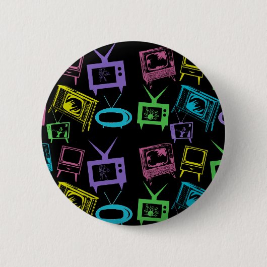 Retro-Fernseher Button (Vorderseite)