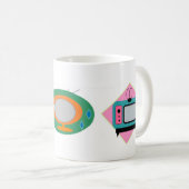 Retro-Fernseher Kaffeetasse (VorderseiteRechts)