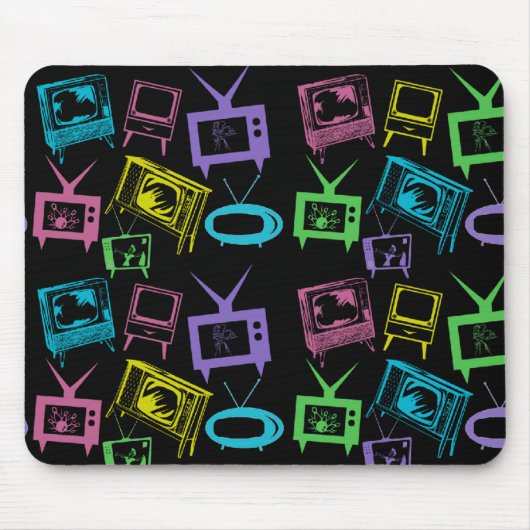 Retro-Fernseher Mousepad (Vorne)