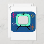 Retro-Fernseher Postkarte (Vorne/Hinten)