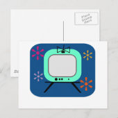 Retro-Fernseher Postkarte (Vorne/Hinten)