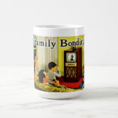Retro Fernsehfamilien-Tasse (Familien-Abbinden) Kaffeetasse (Mittel)