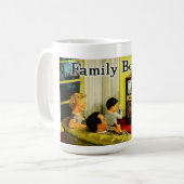 Retro Fernsehfamilien-Tasse (Familien-Abbinden) Kaffeetasse (Vorderseite Links)