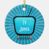 Retro Fernsehjunkie Keramik Ornament (Vorne)