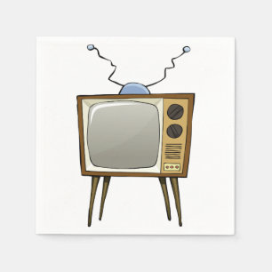 Retro Fernsehpapierservietten Serviette