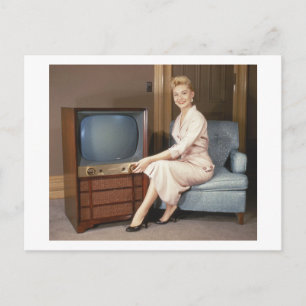 Retro-Fernsehwerbung Vintage Postkarte