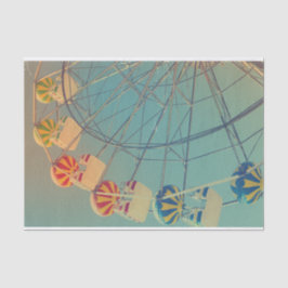 Retro Ferris Wheel Karneval Foto Decoupage Seidenpapier