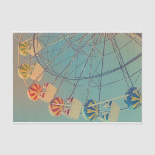 Retro Ferris Wheel Karneval Foto Decoupage Seidenpapier (Vorderseite)
