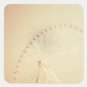 Retro Ferris Wheel Quadratischer Aufkleber (Vorderseite)