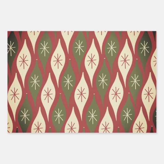 Retro Festival Moon and Stars Geschenkpapier Set (Vorderseite)