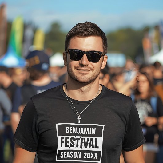 Retro Festival Saison 20XX schwarz T-Shirt