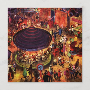 Retro Festivals Party Karneval Abende Einladungen