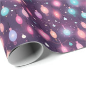 Retro & Festivals Pink Weihnachtslicht Niedliches Geschenkpapier (Rolleneckpunkt)