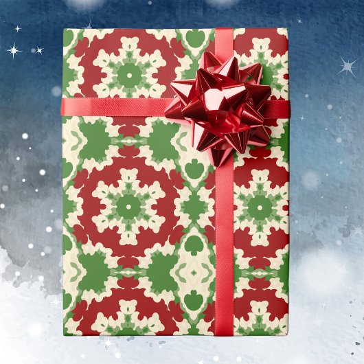 Retro Festive Mandala Geschenkpapier