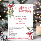 Retro Festive Mistletoe & Martinis Christmas Party Einladung