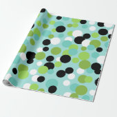 Retro Festive Polka Dots Wrapping Paper Geschenkpapier (Ungerollt)