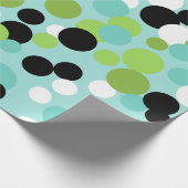 Retro Festive Polka Dots Wrapping Paper Geschenkpapier (Ecke)