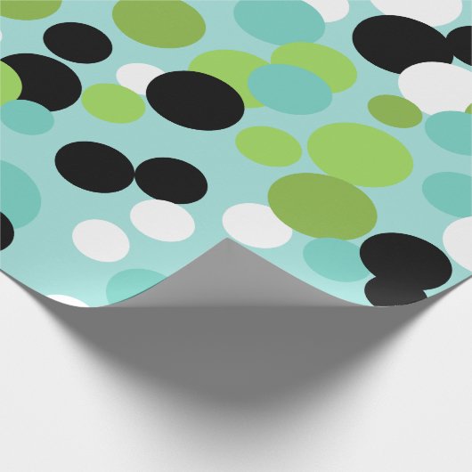 Retro Festive Polka Dots Wrapping Paper Geschenkpapier (Ecke)