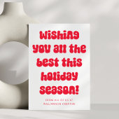 Retro Festive Red Corporate Business Weihnachten