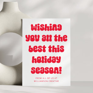 Retro Festive Red Corporate Business Weihnachten