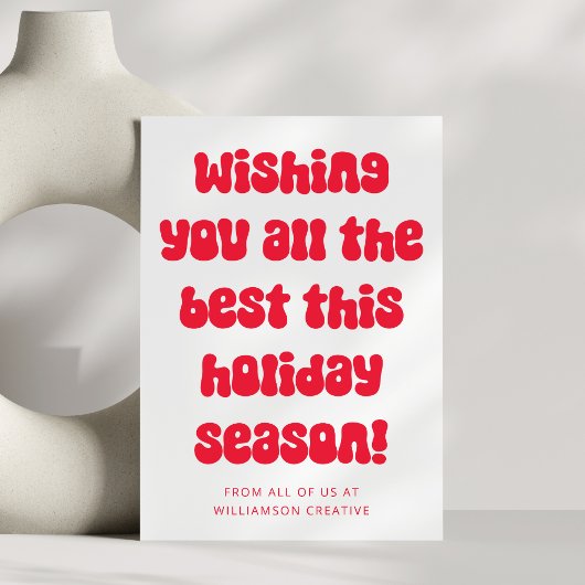 Retro Festive Red Corporate Business Weihnachten