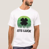 Retro Fets Luck St. Patrick's Day Irish Clover Adu T-Shirt (Vorderseite)