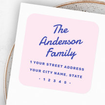 Retro fett formatierte Typografie Rosa blaue Rücks