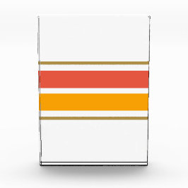 Retro Fett orangefarbene goldgelbe Streifen auf we Fotoblock